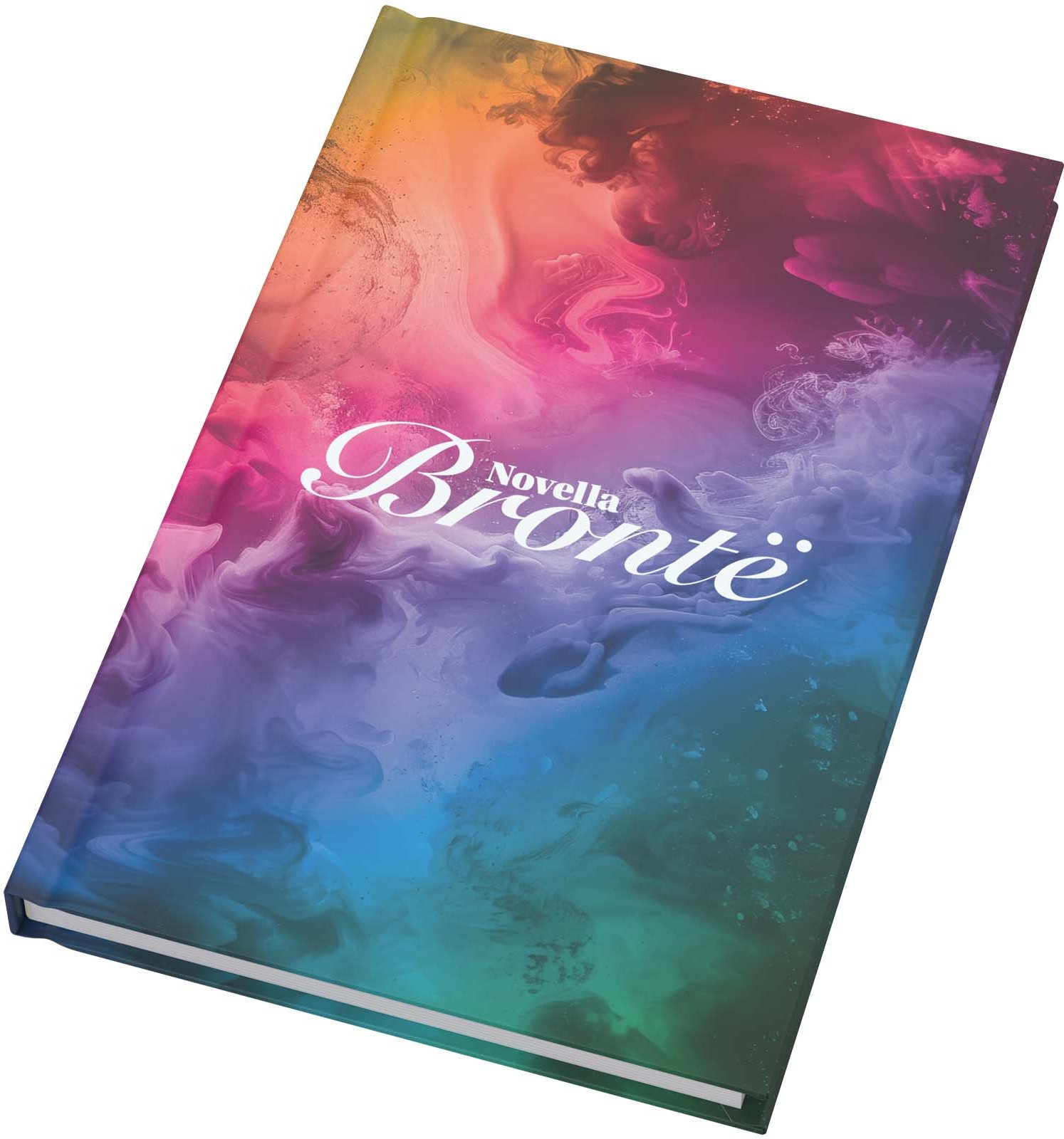 Hovedproduktbilde for Hvit Novella Brontë matt A5 notatbok med hardt omslag, 100 ark