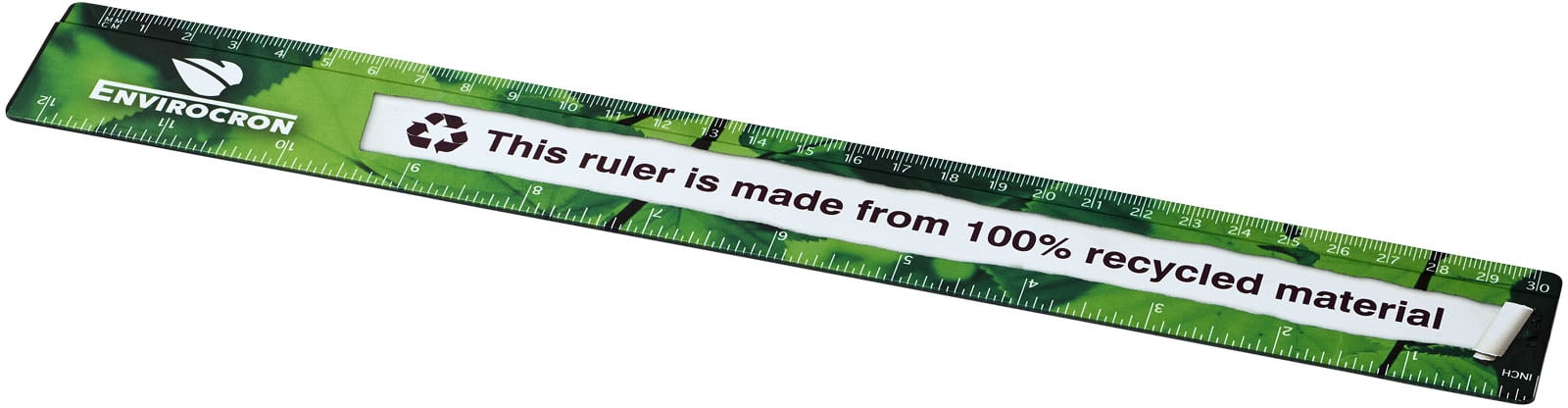 Hovedproduktbilde for Solid svart Terran Resirkulert Plast 30 cm Linjal