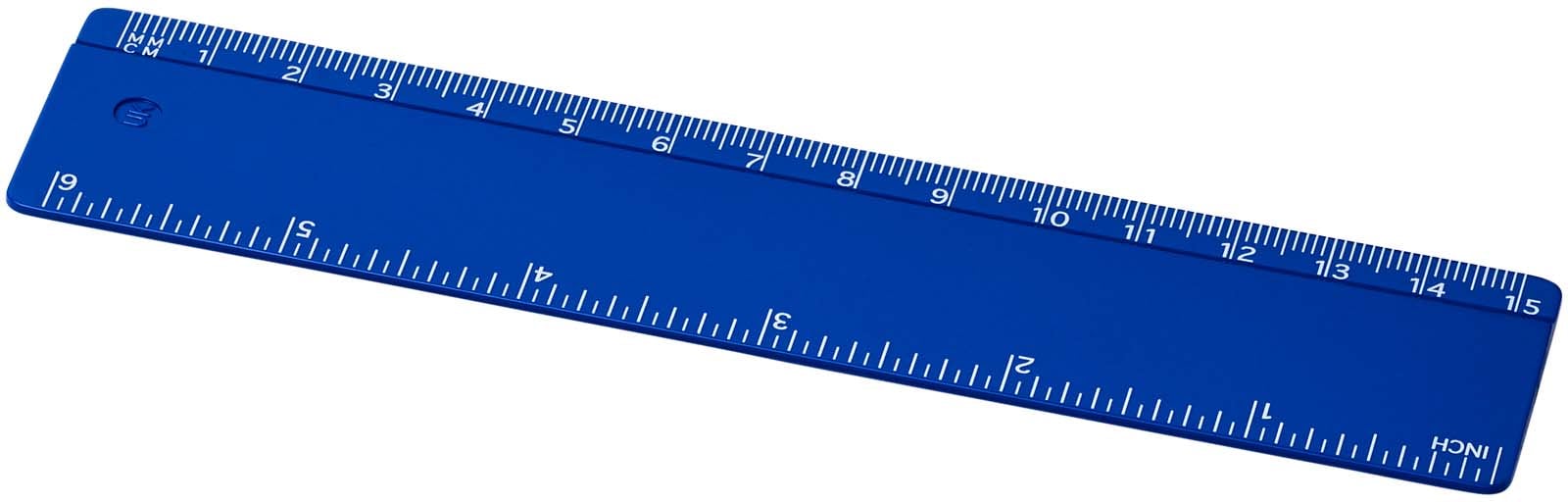 Hovedproduktbilde for Blå Renzo Plast 15 cm  Linjal