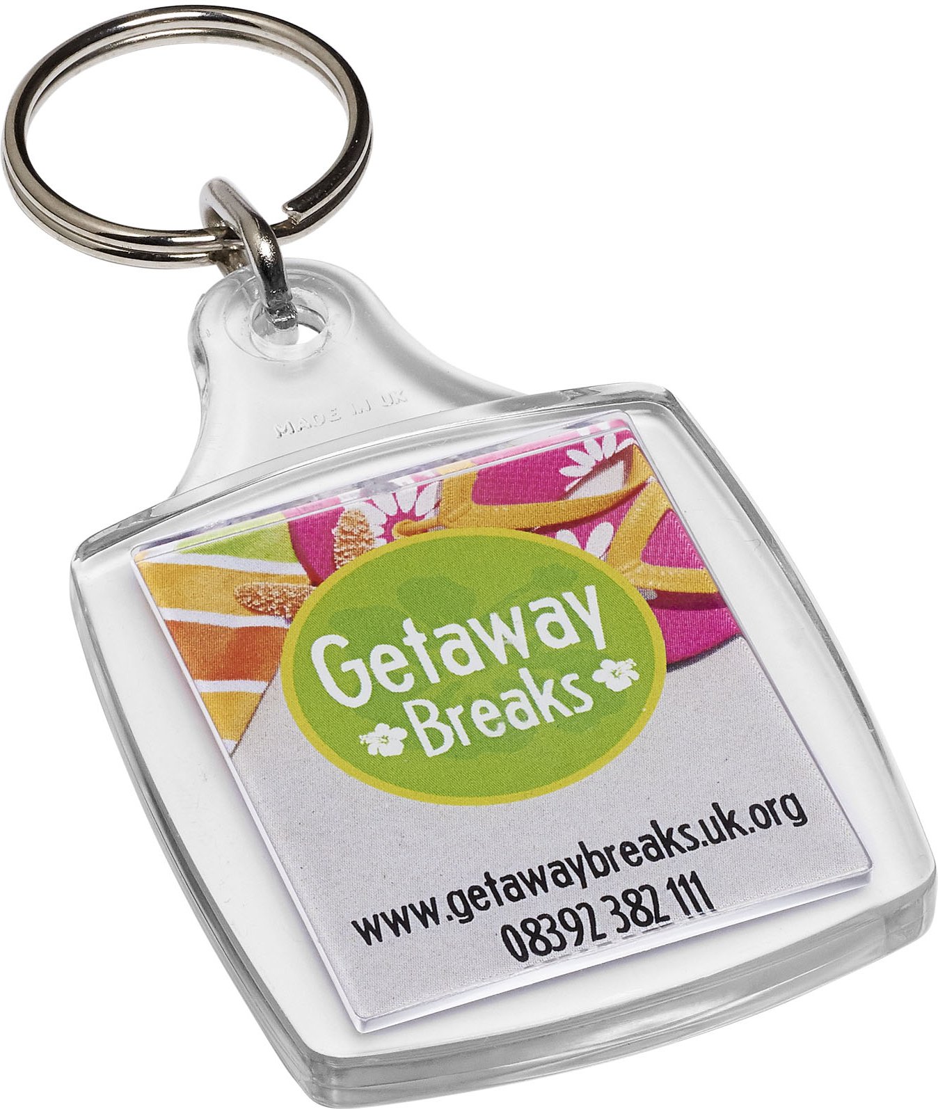 Hovedproduktbilde for Transparent klar Tour A5 Nøkkelring