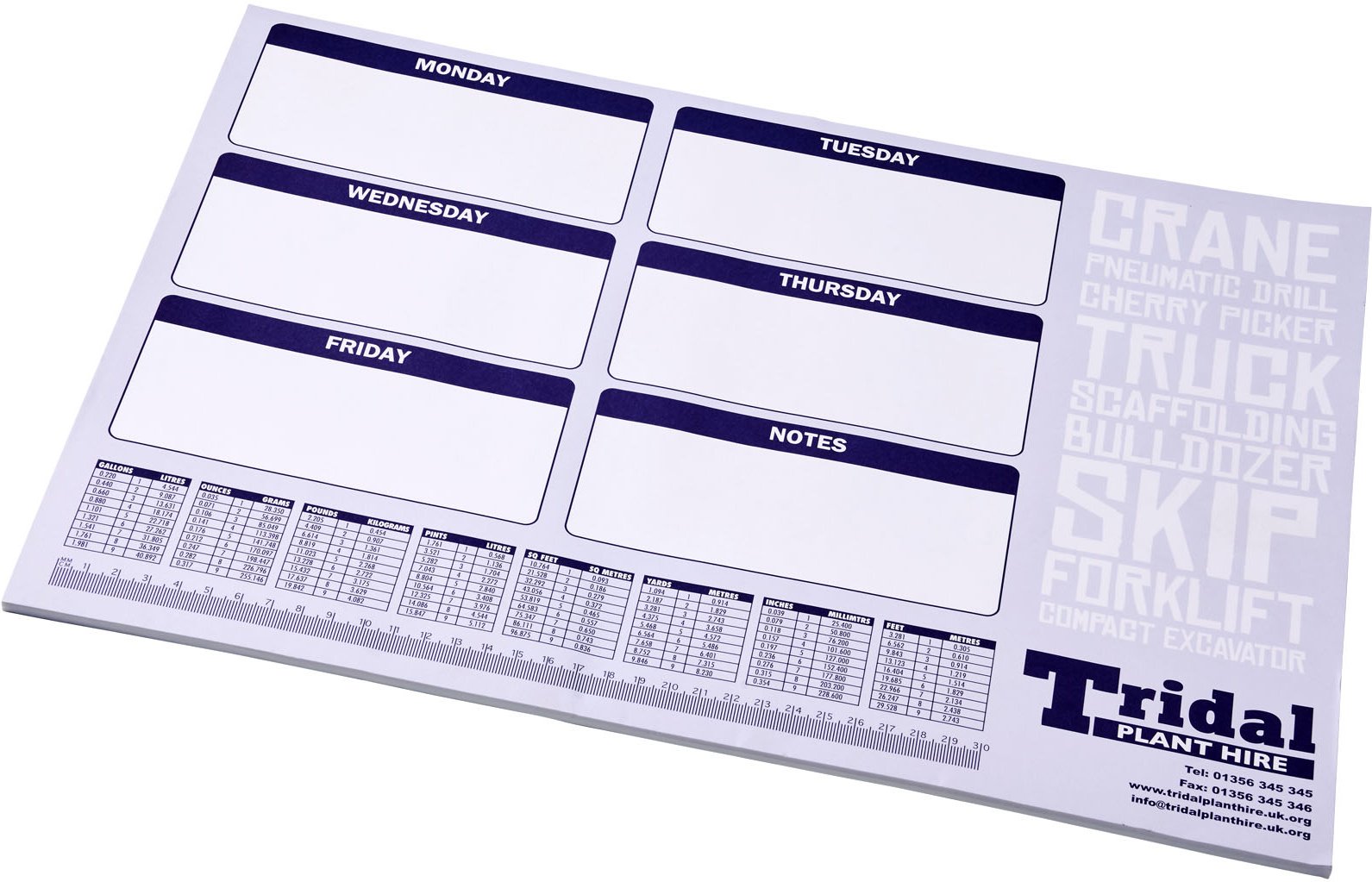 Hovedproduktbilde for Hvit Desk-Mate® A2 Notatblokk