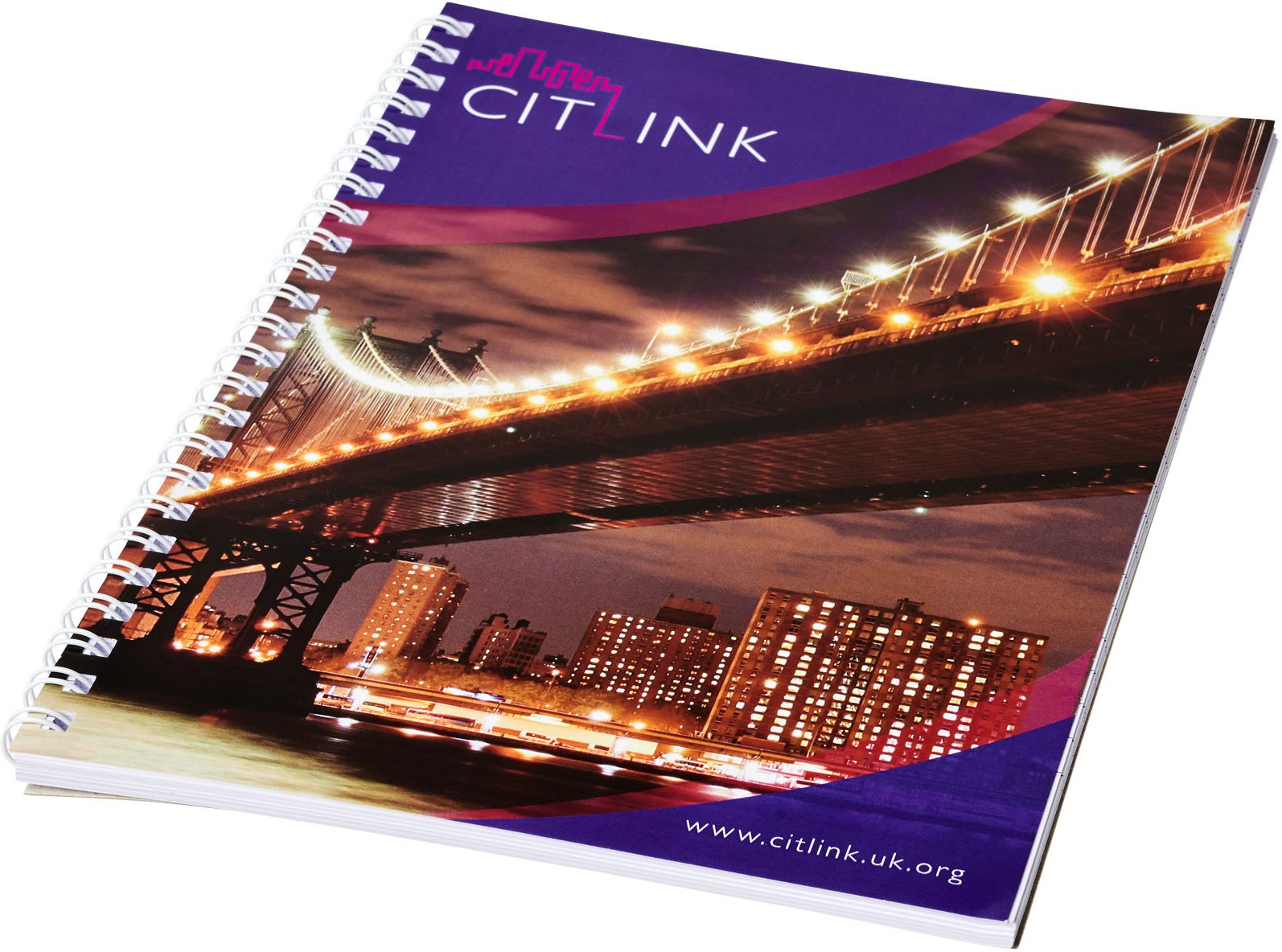 Hovedproduktbilde for Hvit Desk-Mate® A5 Notatbok med Spiral