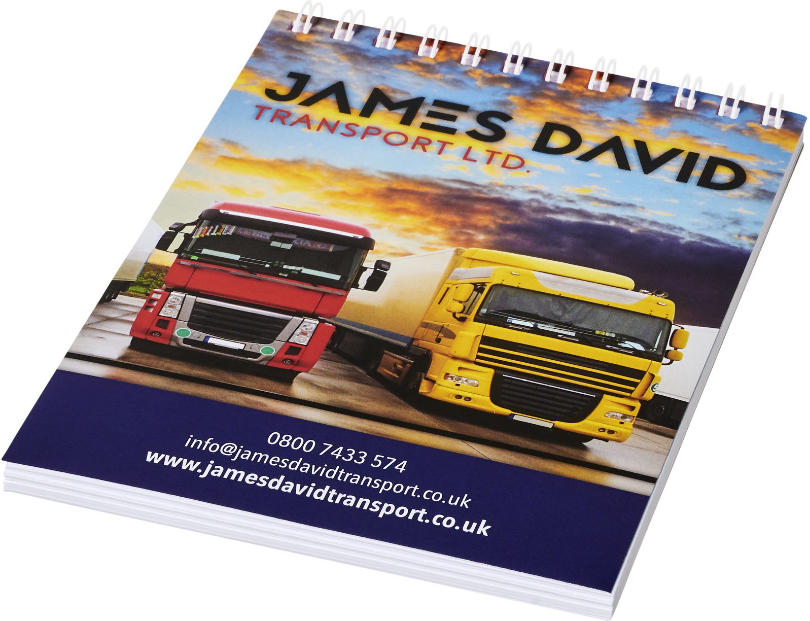 Hovedproduktbilde for Hvit Desk-Mate® A6 Notatbok med Spiral