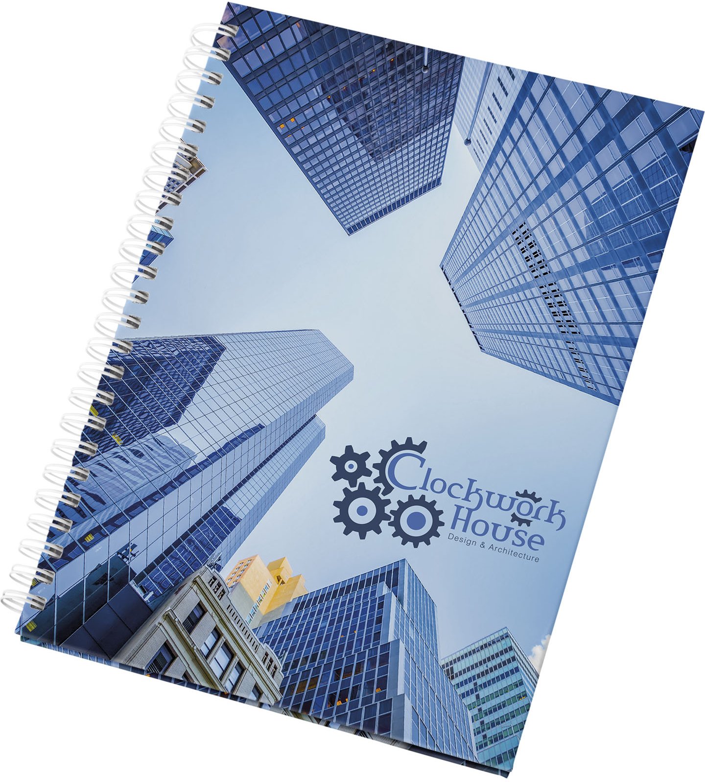 Hovedproduktbilde for Hvit Wire-o A5 Notisbok Hardt Omslag