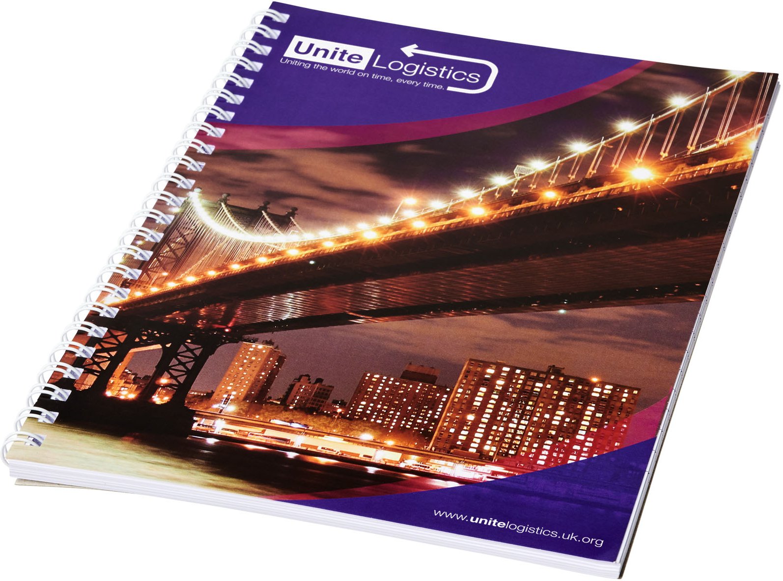 Hovedproduktbilde for Hvit Desk-Mate® A5 Notatbok med Spiral