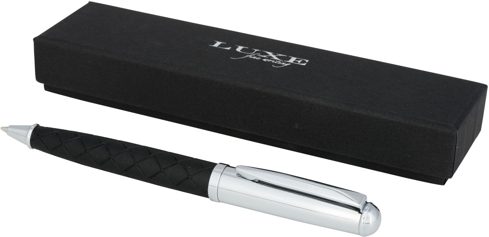 Hovedproduktbilde for Solid svart/Sølv Luxe Fidelio Sort Blekk Kulepenn