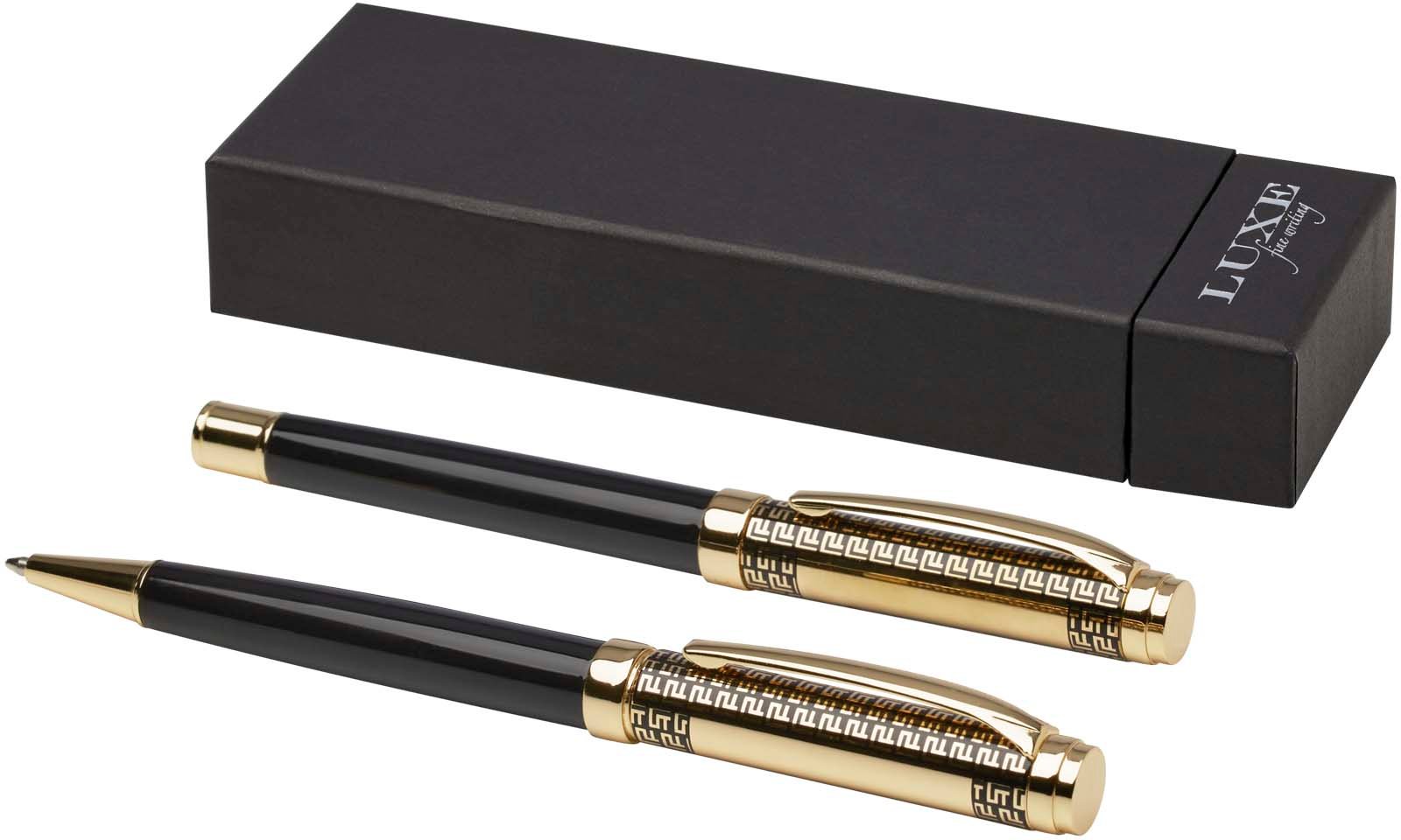 Hovedproduktbilde for Gull Luxe Legato Blått Blekk Kulepenn og Fyllepenn Pennesett