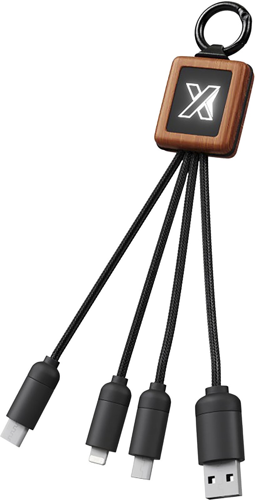 Hovedproduktbilde for Tre/Solid svart SCX.design C19 Tre Ladekabel