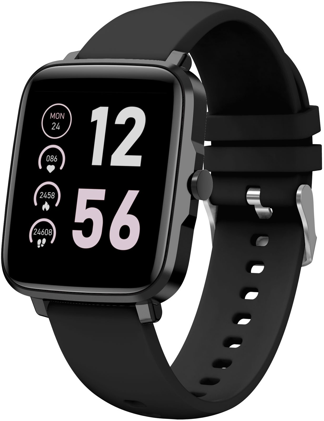 Hovedproduktbilde for Solid svart Prixton AT803 Aktivitetsarmbånd med Termometer