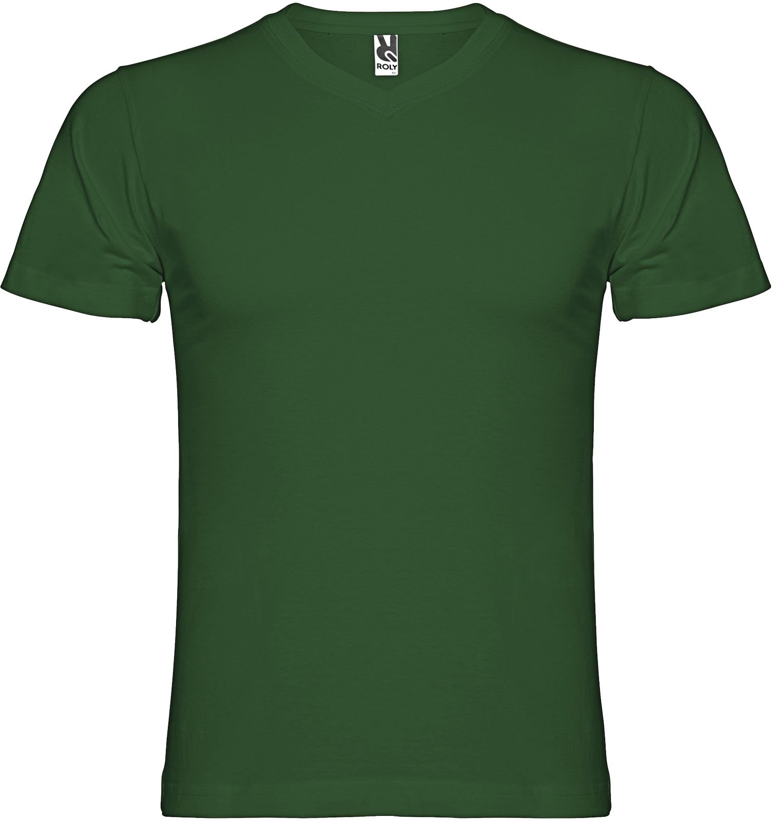 Hovedproduktbilde for Flaskegrønn Roly Samoyedo V-hals T-skjorte