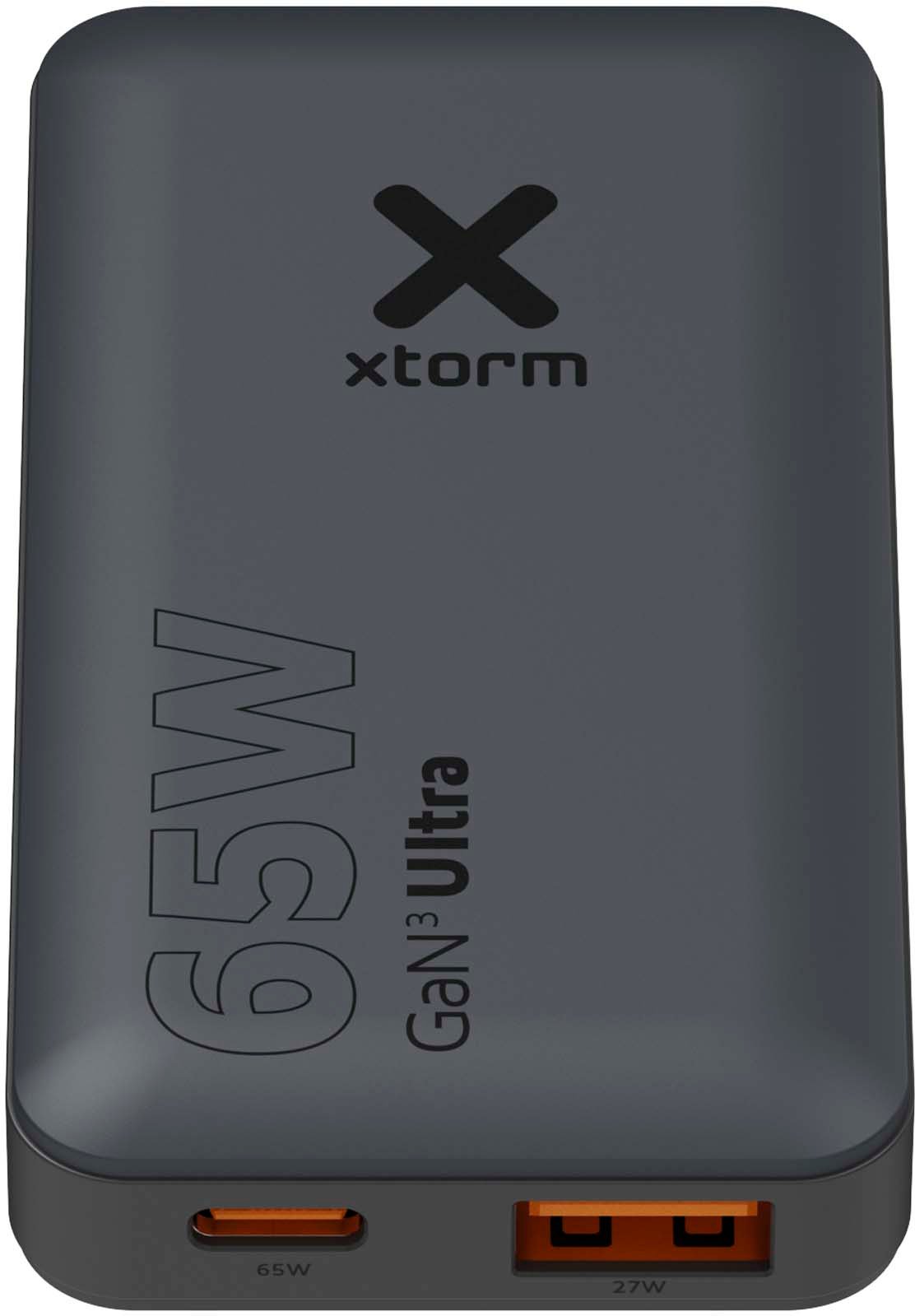 Hovedproduktbilde for Solid svart Xtorm Xtorm 65 W hurtigreiselader med kabel og reiseetui