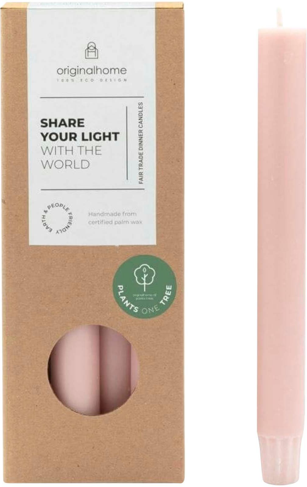 Hovedproduktbilde for Lys rosa Originalhome Matcha Middagslys