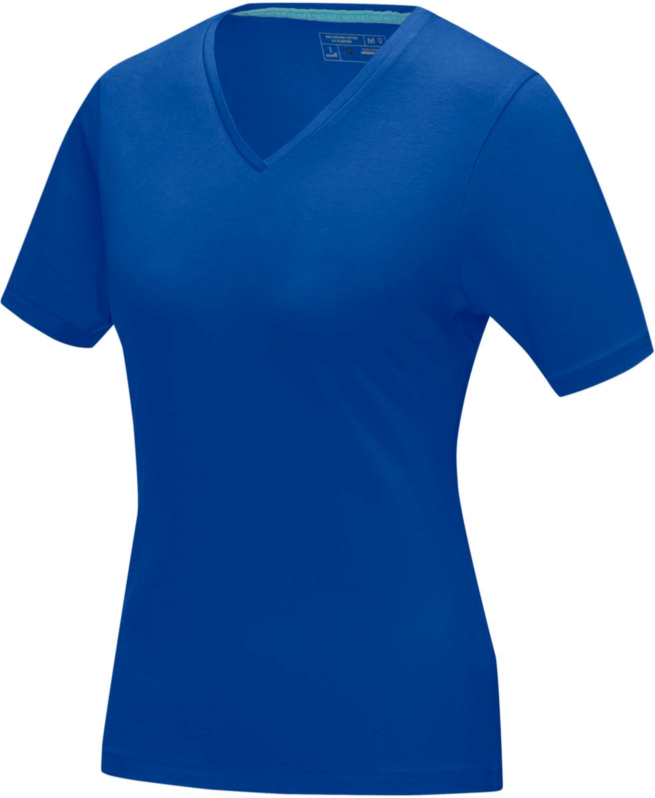 Hovedproduktbilde for Blå Elevate Kawartha kortermet økologisk t-skjorte for kvinner