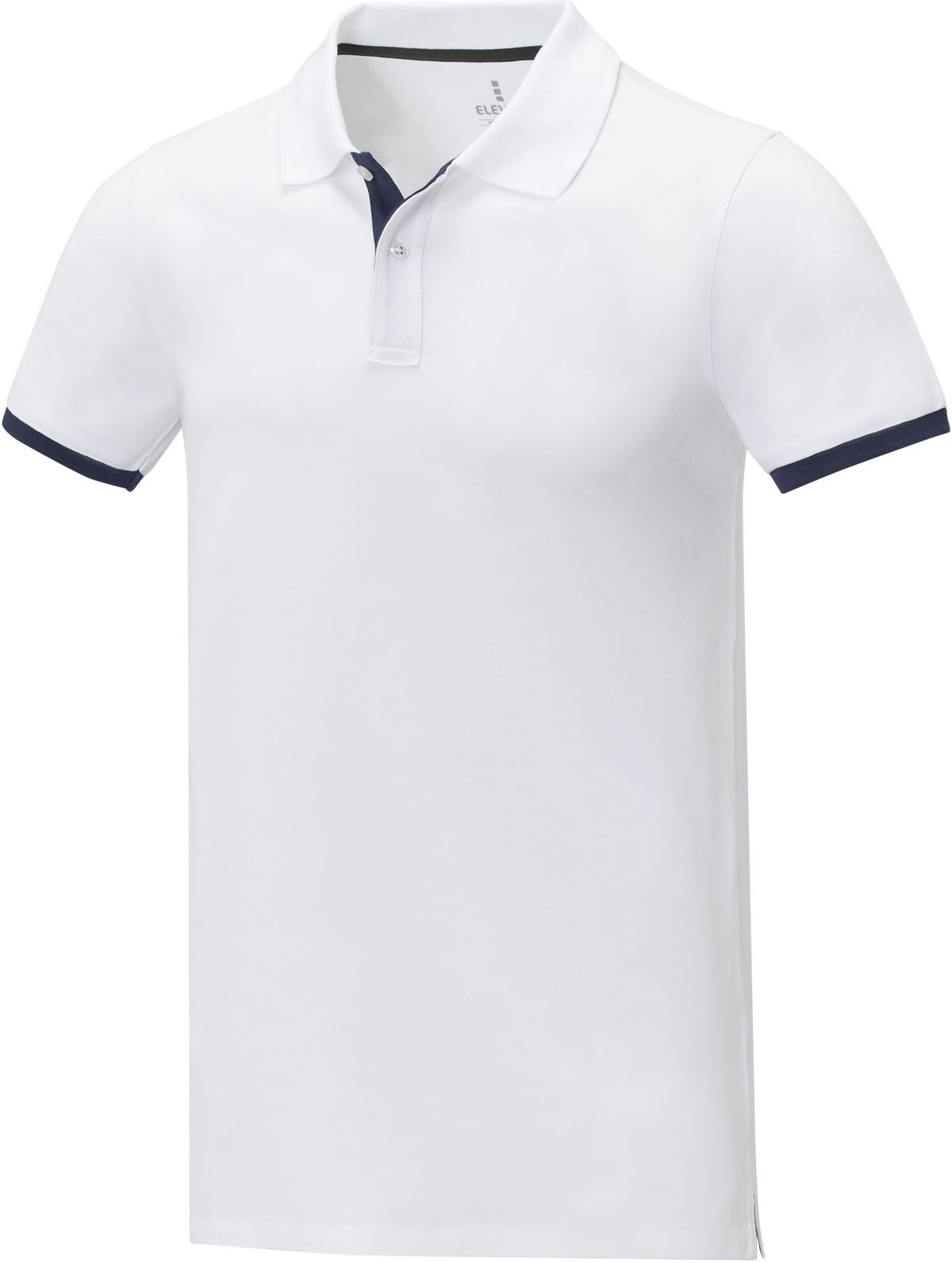 Hovedproduktbilde for Hvit Elevate Morgan kortermet polo med kontrastfarge herre