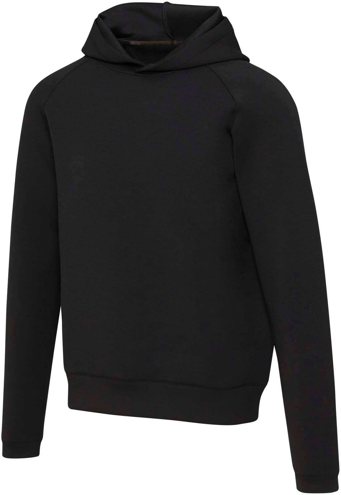 Hovedproduktbilde for Solid svart Elevate Danali unisex interlock trenings hettegenser