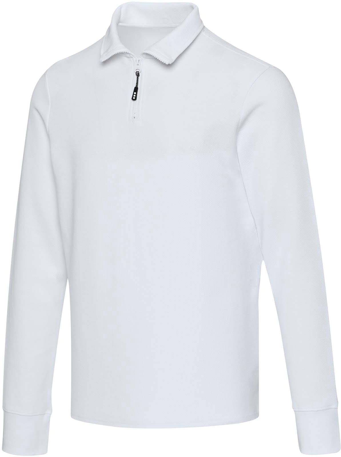 Hovedproduktbilde for Hvit Elevate Zeus Bomull Half-Zip Langermet  Poloskjorte