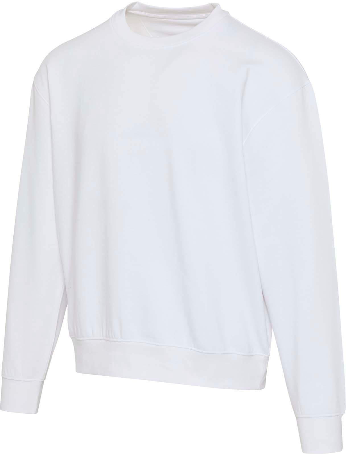 Hovedproduktbilde for Hvit Elevate Boris Økologisk Bomull Oversized Collegegenser