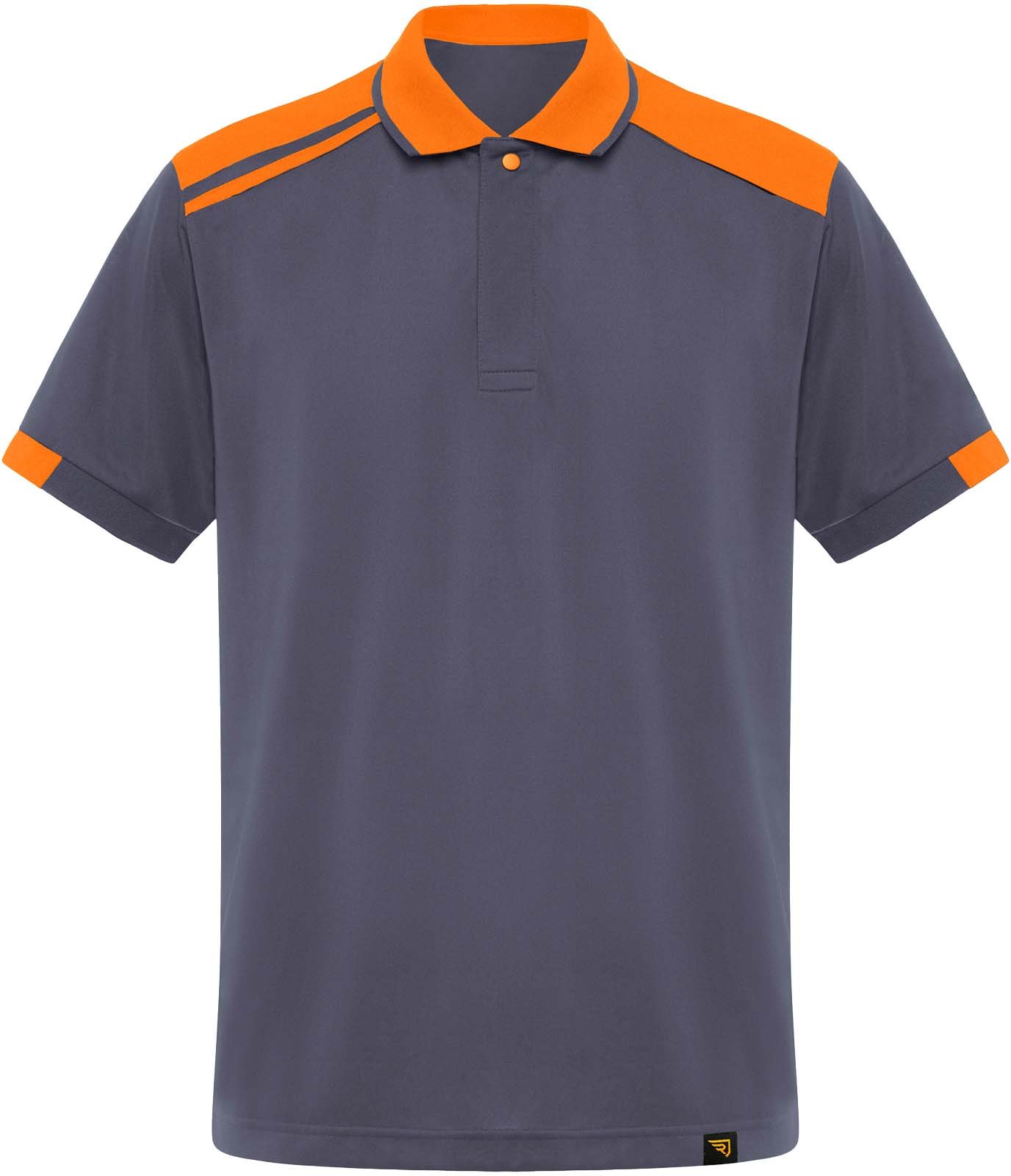 Hovedproduktbilde for Bly/Oransje Roly WRK Samurai 160 g/m2 antibakteriell kortermet unisex polo