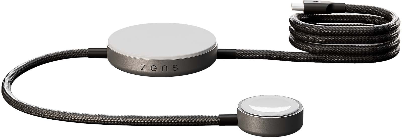 Hovedproduktbilde for Solid svart Zens Zens Pro 2 15 W dobbel ladekabel
