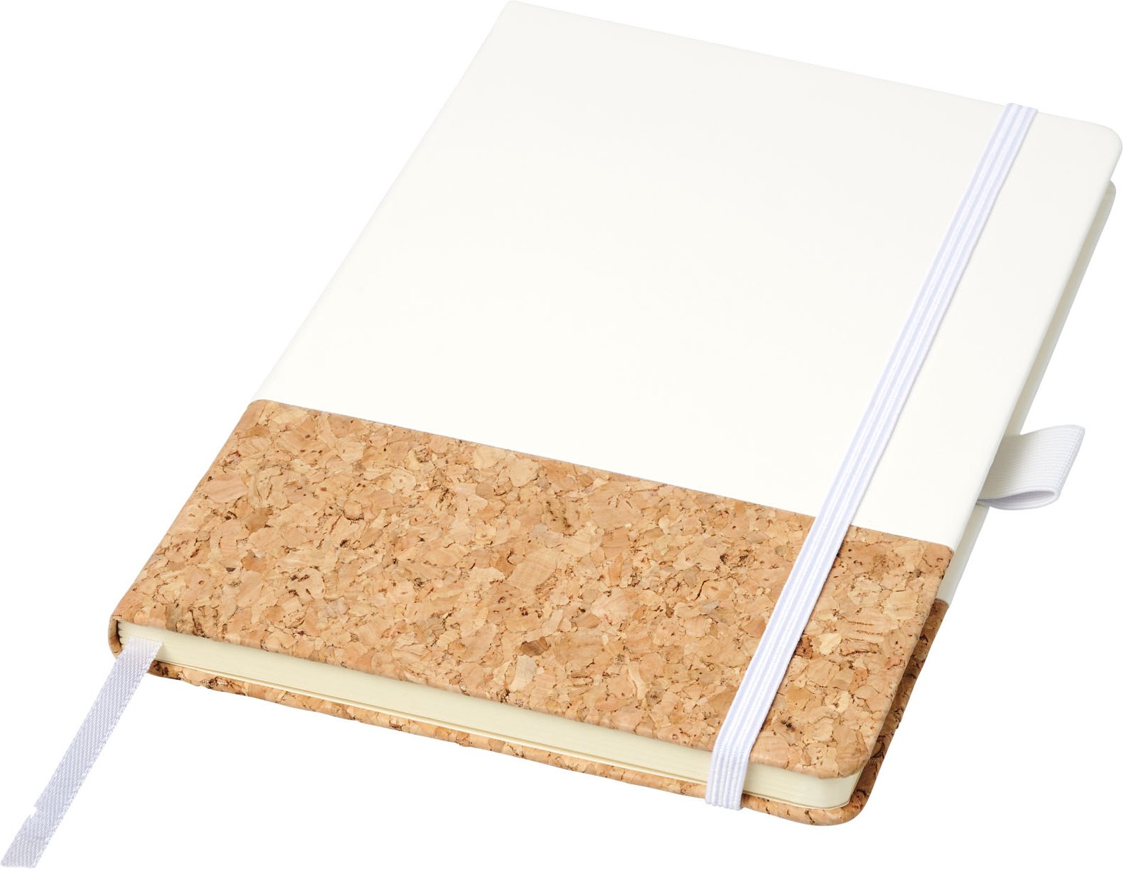 Hovedproduktbilde for Hvit JournalBooks Evora A5 Kork Notatbok