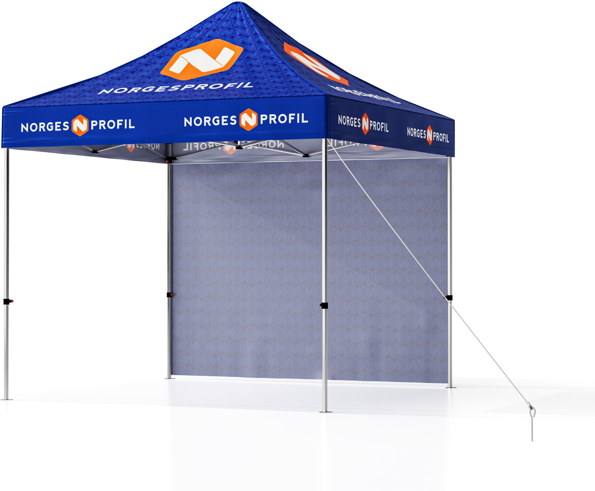 Hovedproduktbilde for Trykk på én side av vegg Telt Popup 3 x 3 meter inkl tak og bakvegg