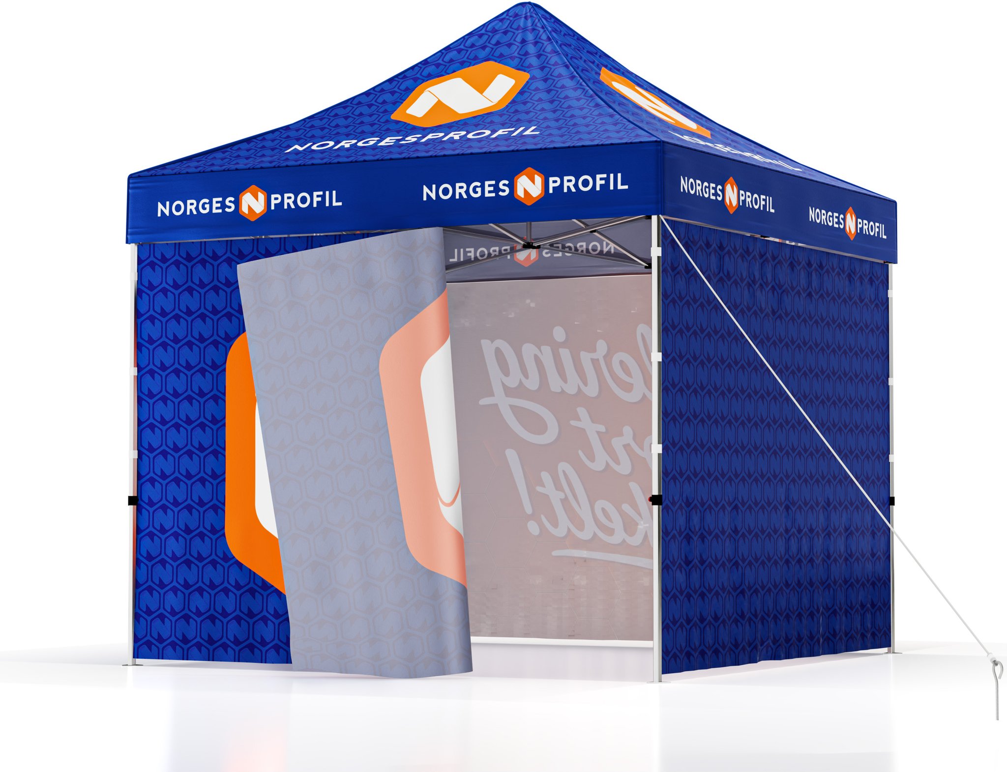 Hovedproduktbilde for Trykk på én side av veggene Telt Popup 3 x 3 meter inkl tak og fire vegger