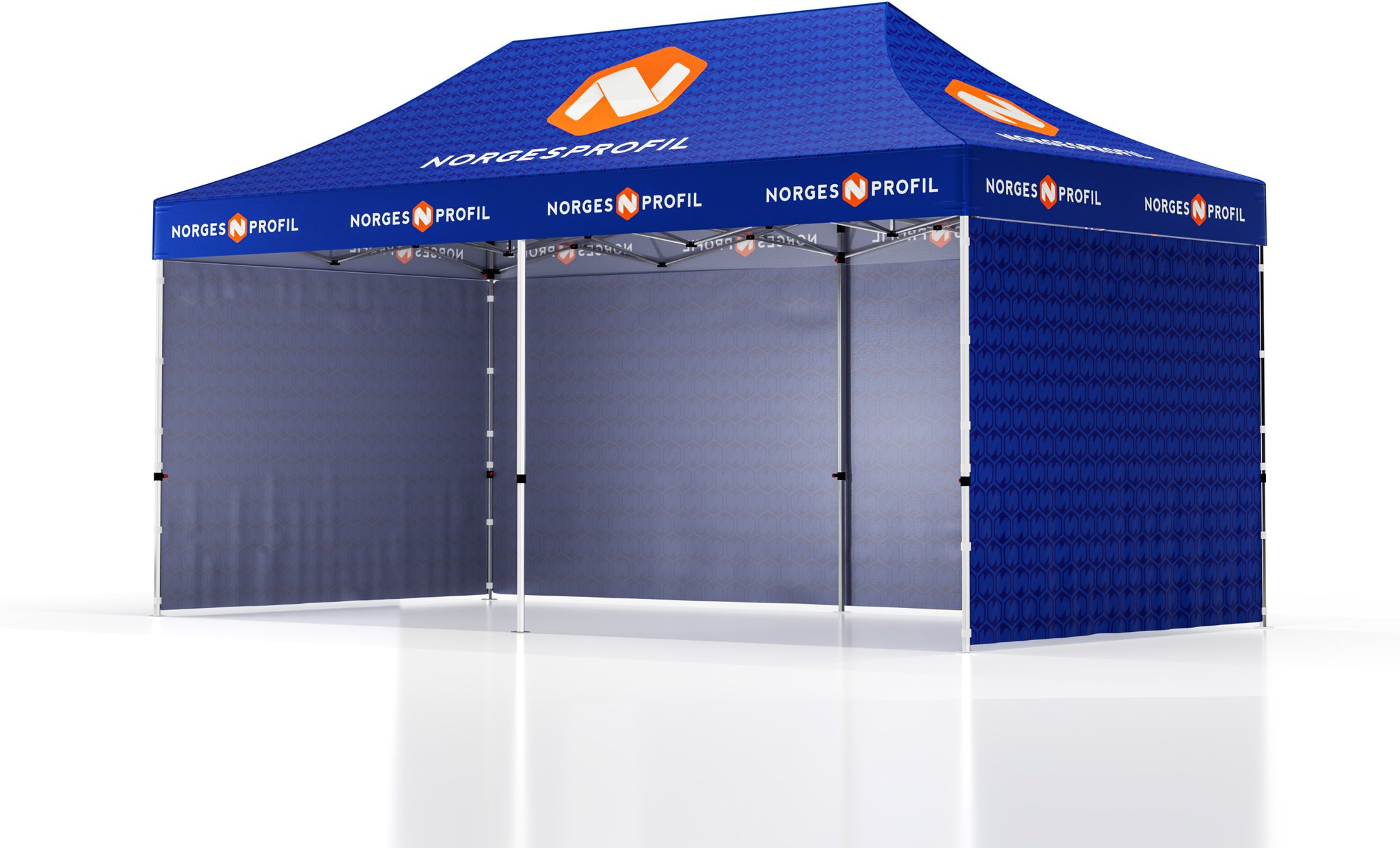 Hovedproduktbilde for Trykk på én side av veggene Telt Popup 6 x 3 meter inkl tak og tre vegger