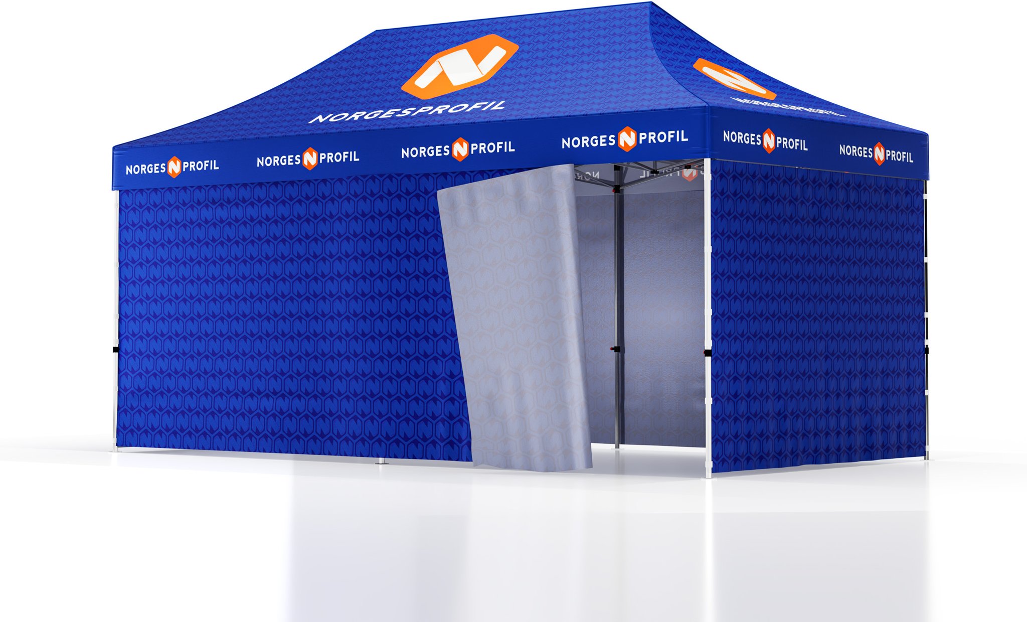 Hovedproduktbilde for Trykk på én side av veggene Telt Popup 6 x 3 meter inkl tak og fire vegger