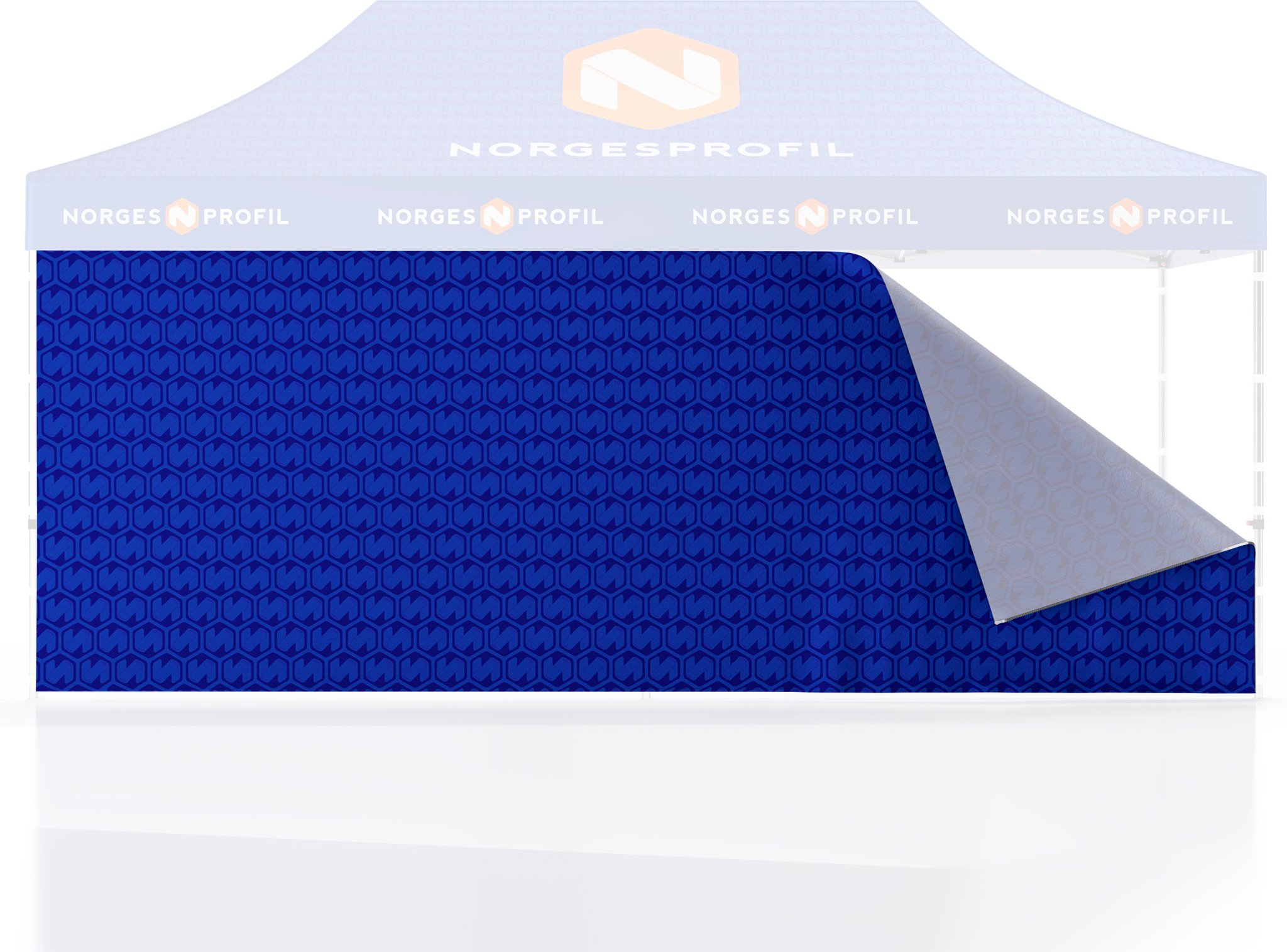 Hovedproduktbilde for Trykk på én side Teltvegg 6 meter