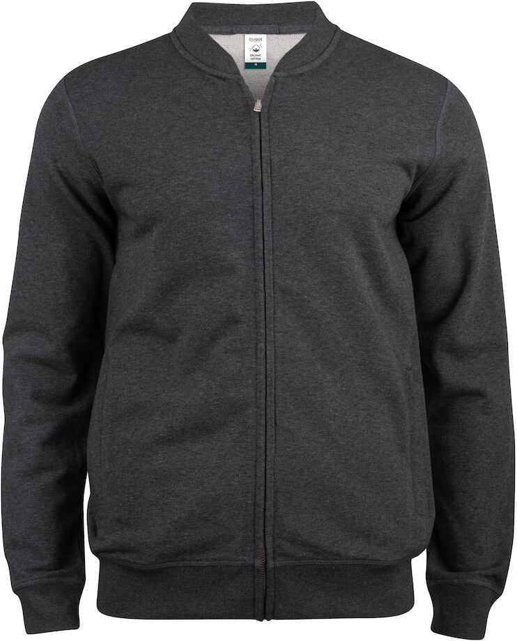 Hovedproduktbilde for Anthracite Melange Clique Premium Økologisk Bomull Collegejakke
