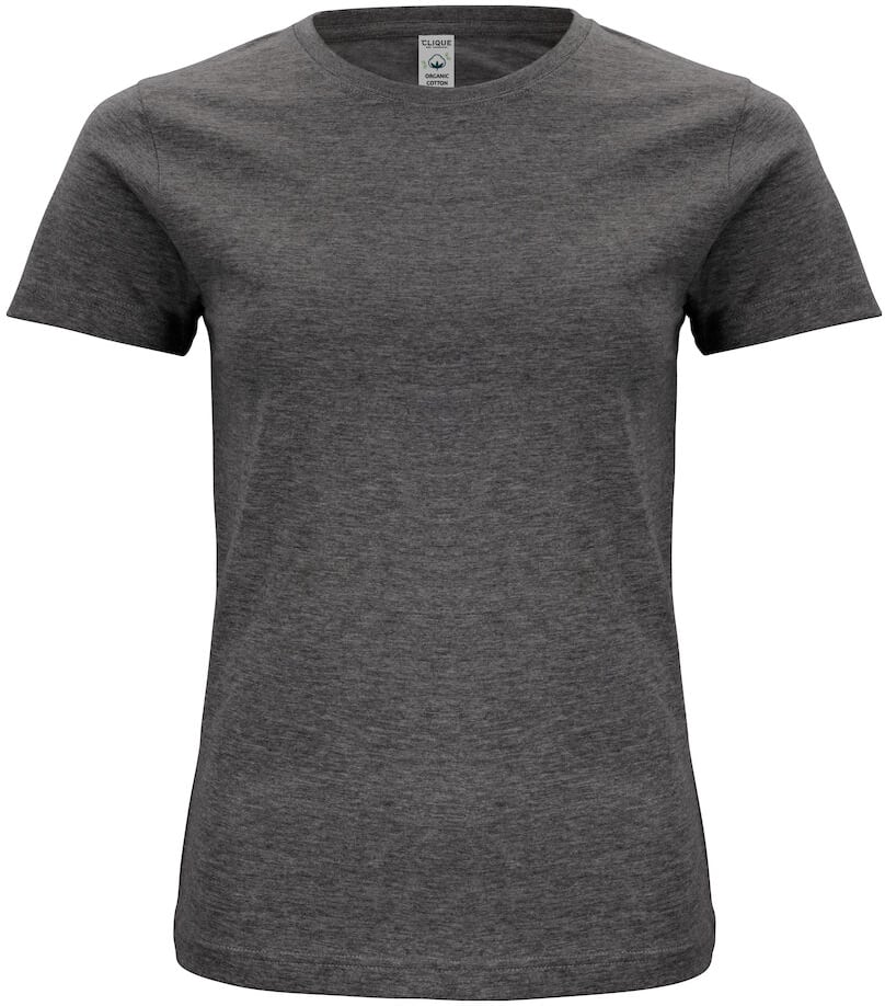 Hovedproduktbilde for Anthracite Melange Clique Classic OC-T Økologisk Bomull T-skjorte Dame