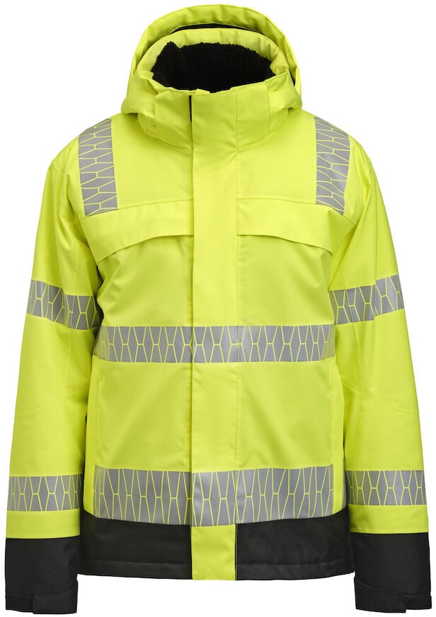 Hovedproduktbilde for Yellow/Black Jobman 1235 Hi-Vis Vinterjakke