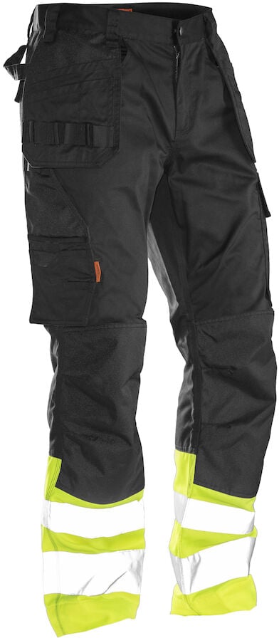 Hovedproduktbilde for Black/HV Yellow Jobman 2513 Varsel Klasse 1 Håndverksbukse