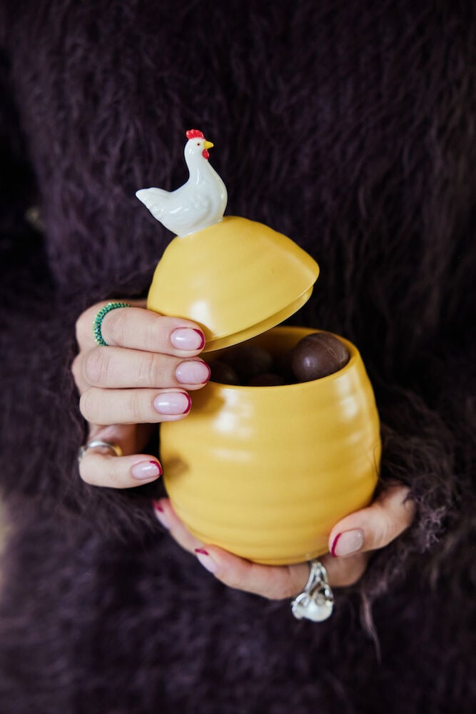 Hovedproduktbilde for 2-15-5018450 Sagaform Ellen Høne Krukke med Lokk