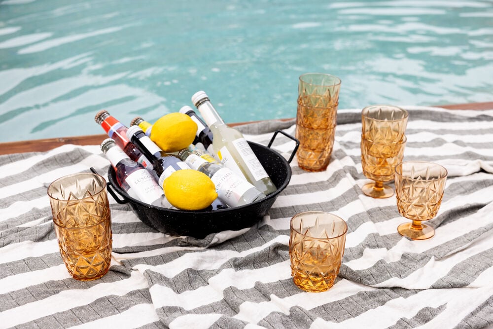 Hovedproduktbilde for 2-15-5018598 Sagaform Emilie Bomull og RPET Grønn/Hvit Teppe