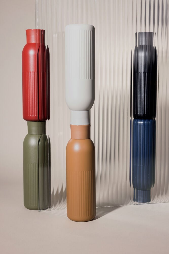 Hovedproduktbilde for 2-15-5018683 Sagaform Tekla Push Resirkulert Stål Termoflaske