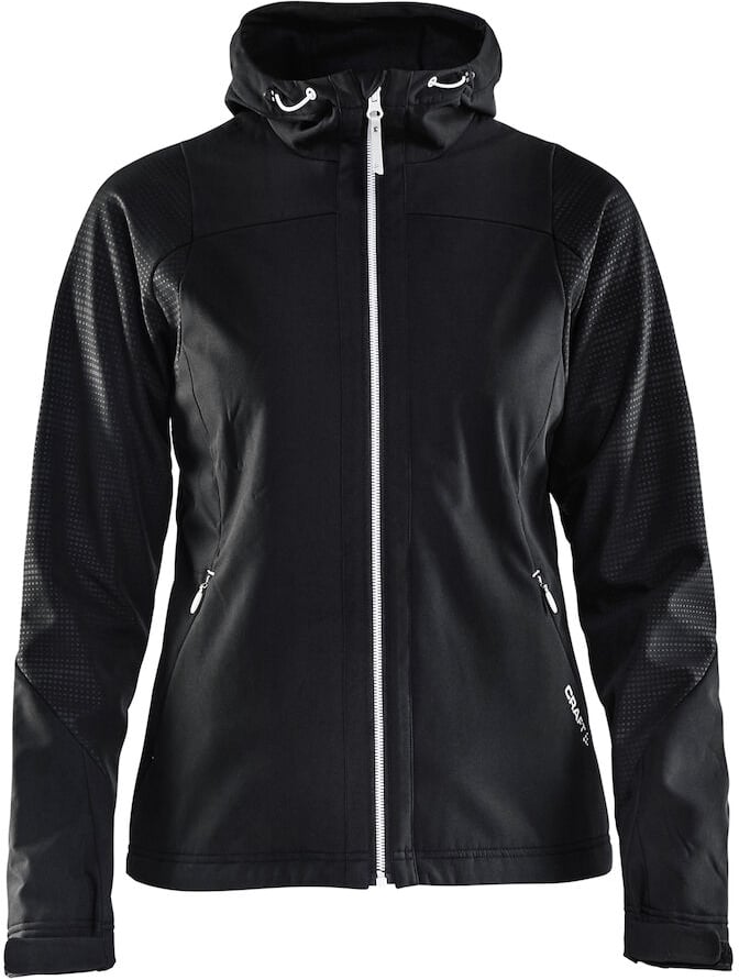 Hovedproduktbilde for Black/White Craft Highland Softshelljakke Dame