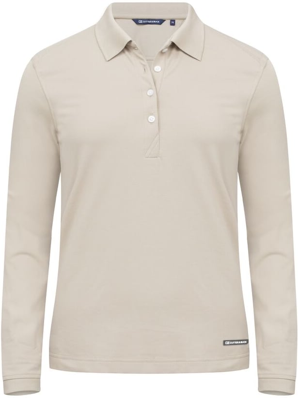 Hovedproduktbilde for Beige Cutter & Buck Advantage Polo Langermet  Poloskjorte Dame
