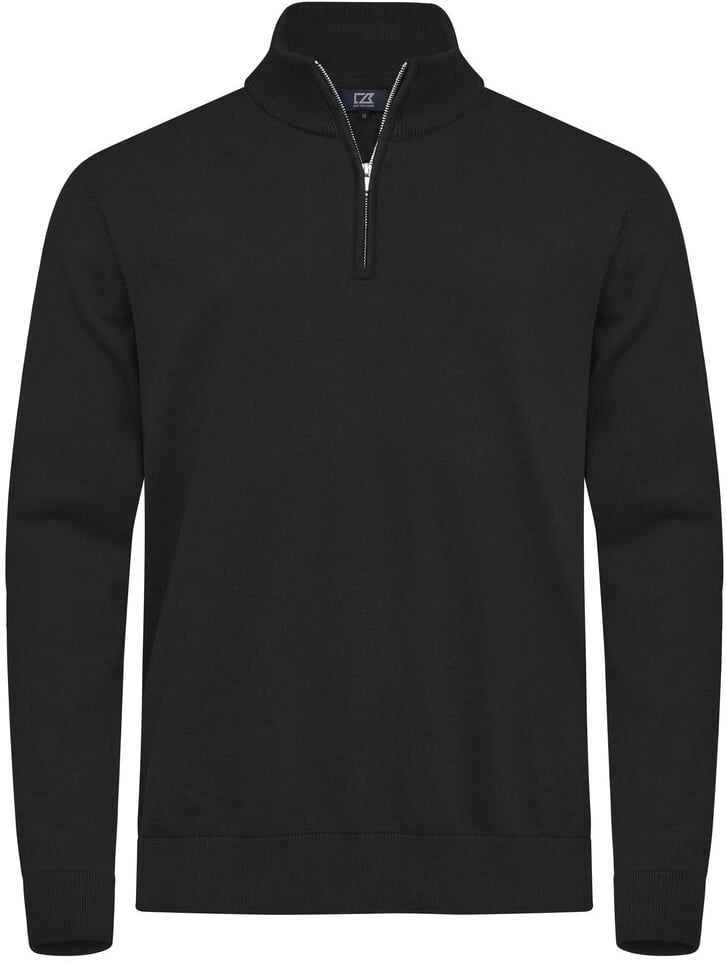 Hovedproduktbilde for Black Cutter & Buck Oakville Half-Zip Strikkegenser