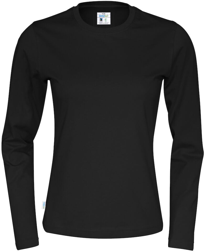 Hovedproduktbilde for Black Cottover Langermet T-skjorte Dame