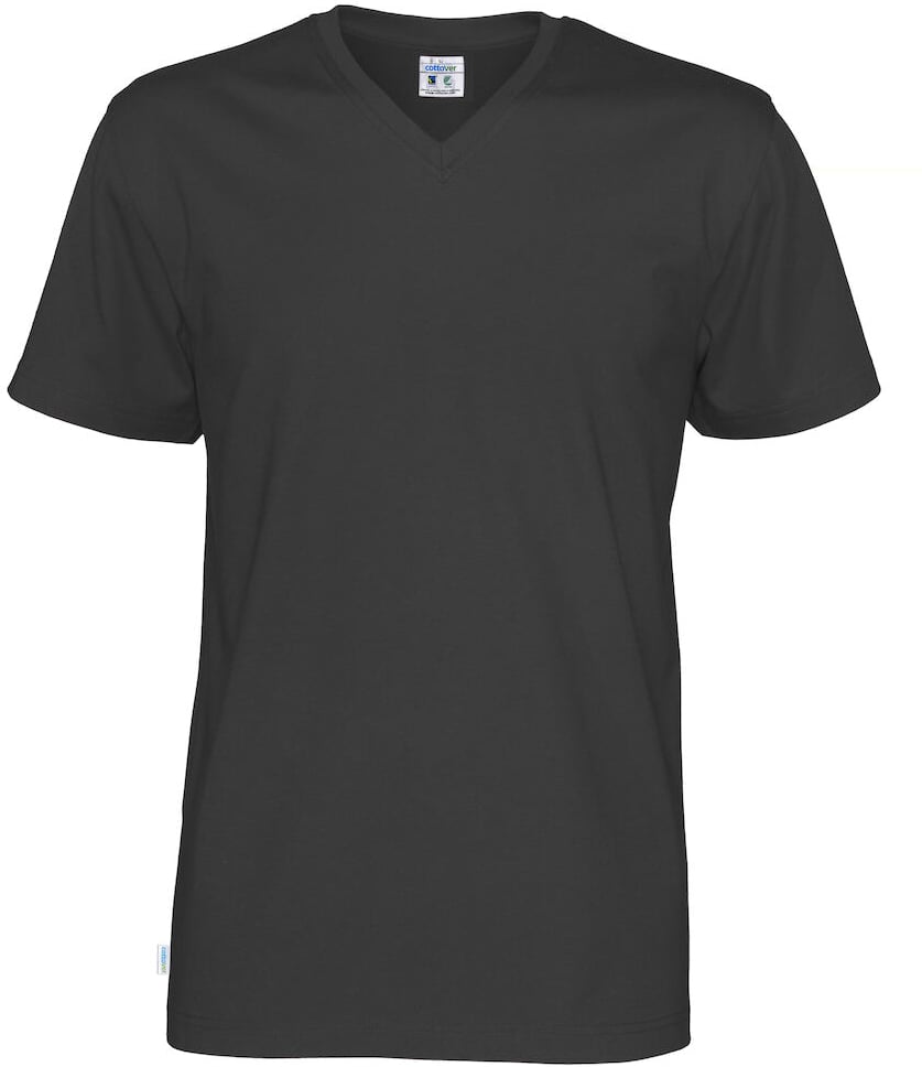 Hovedproduktbilde for Black Cottover V-hals T-skjorte