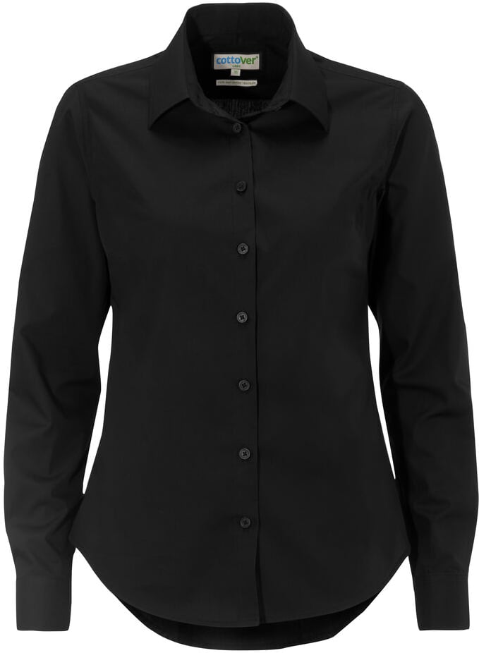 Hovedproduktbilde for Black Cottover Poplin Skjorte Dame