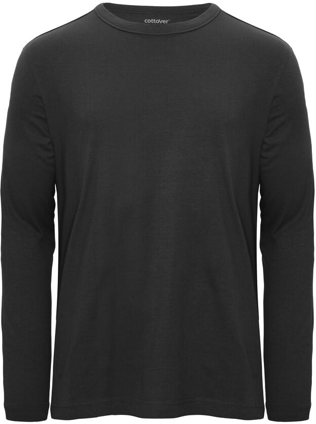 Hovedproduktbilde for Black Cottover Relaxed Langermet T-skjorte