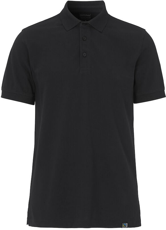 Hovedproduktbilde for Black Cottover Stretch Poloskjorte