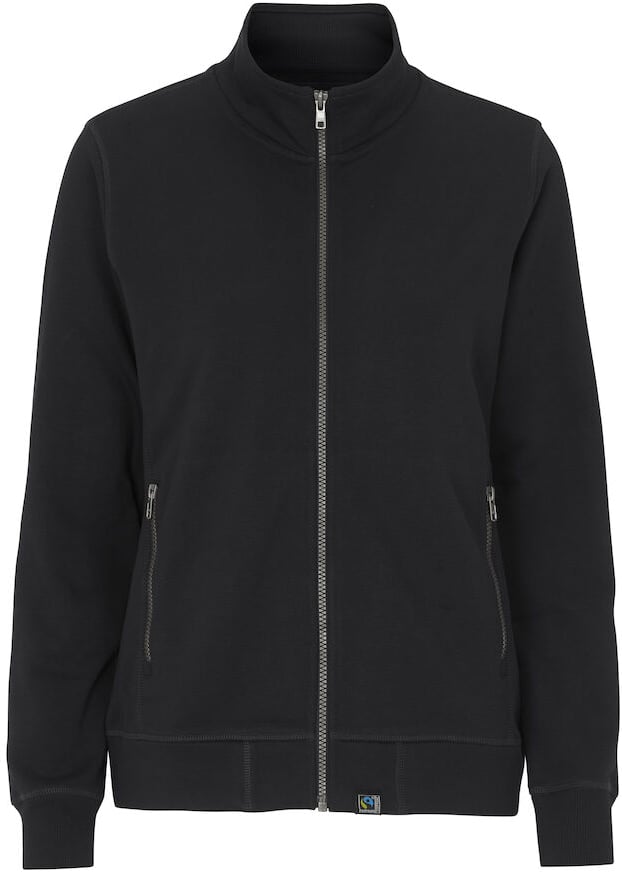 Hovedproduktbilde for Black Cottover French Terry Collegejakke Dame