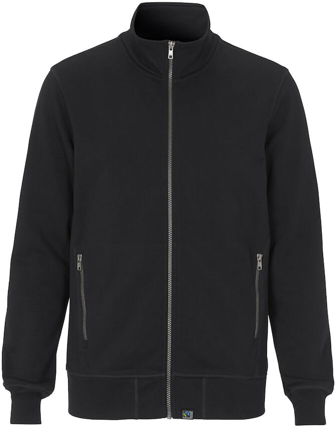 Hovedproduktbilde for Black Cottover French Terry Collegejakke