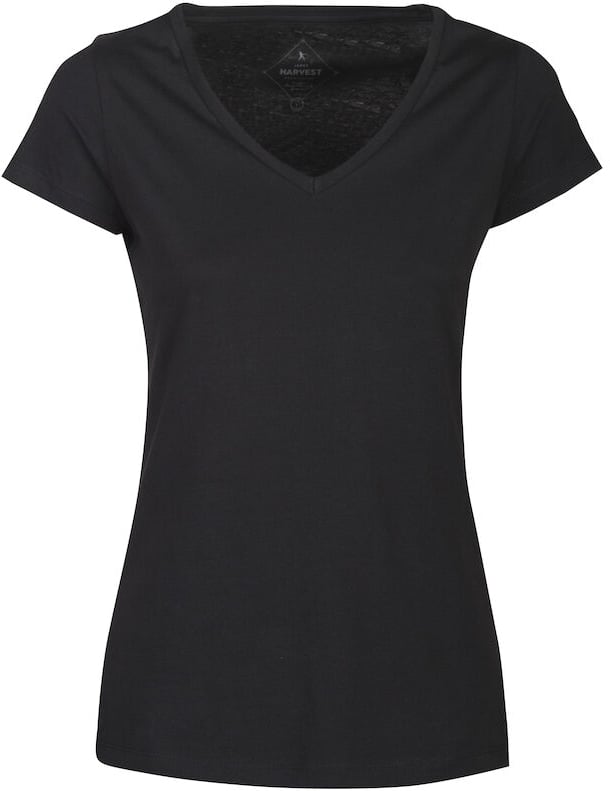 Hovedproduktbilde for Black J. Harvest Whailford V-hals T-skjorte Dame