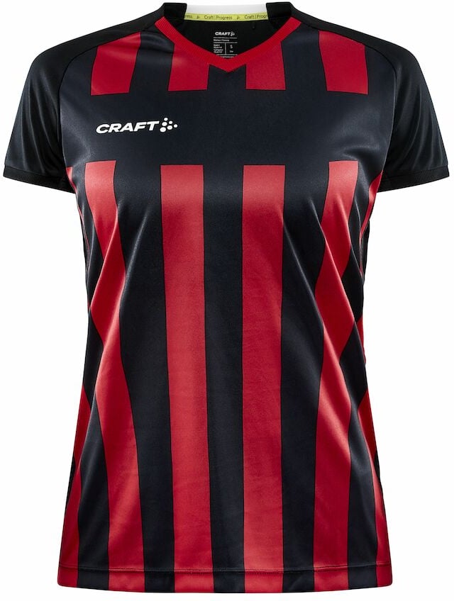Hovedproduktbilde for Black/Bright Red Craft Teamwear Progress 2.0 Stripe  T-skjorte Dame