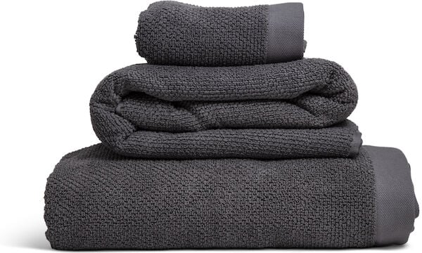 Hovedproduktbilde for Dark Grey Kosta Linnewäfveri  Linda Bomullsfrotté Håndklesett