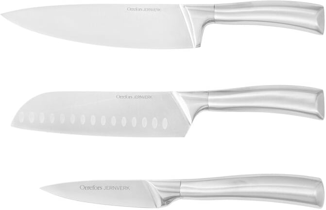 Hovedproduktbilde for Steel Örrefors Jernverk Rustfritt Stål 3-pk Knivsett